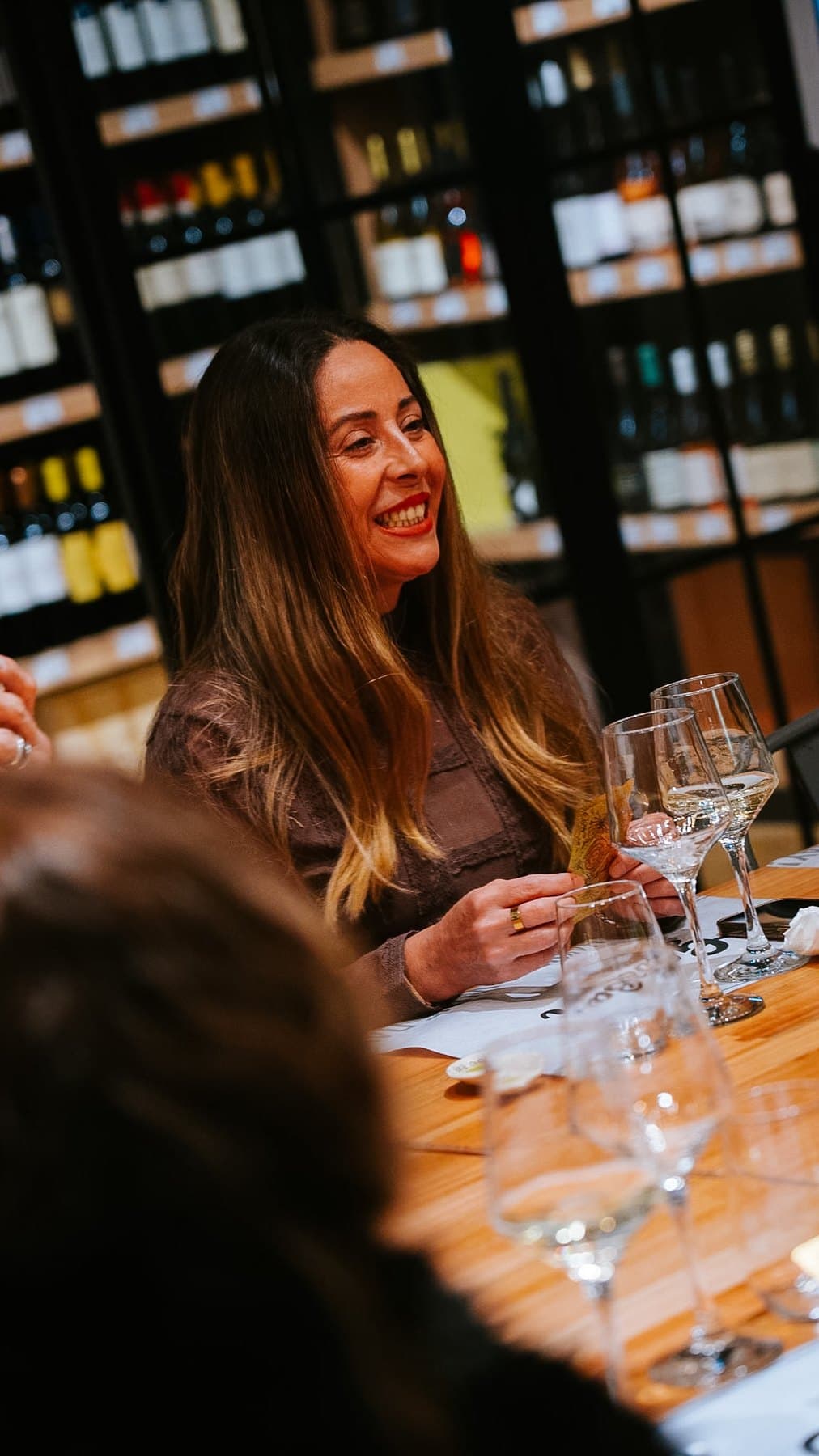 Copas servidas durante una degustación